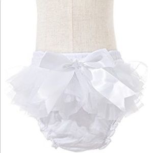 Cotton Tulle Ruffle with Bow Bloomer Diaper Cover